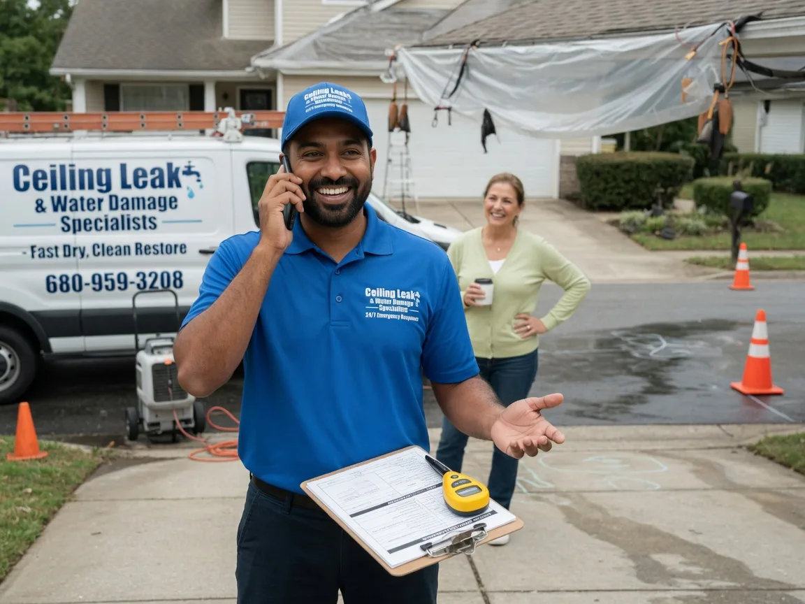 Ceiling Leak Cleanup Oktaha, OK FAQs